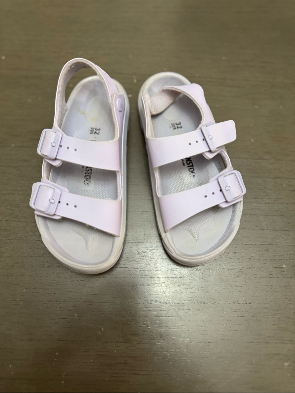 Birkenstock Milano Kids Mono Purple Birko-Flor Slingback Sandals Size 32
